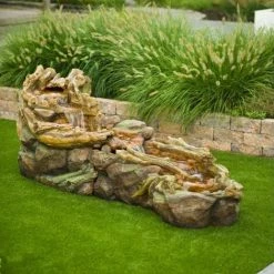 UBBINK Fontaine De Jardin "cours D'eau" Tripani à éclairage LED Avec Pompe