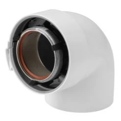 Coude Ubbink Gaz Alu/pvc 90 Blanc 80/125