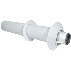 Terminal Ubbink Gaz Alu/pvc Horiz. 800mm +2 Rosaces 80/125