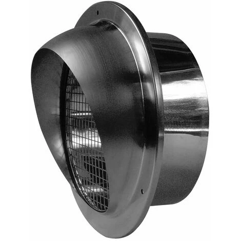 UBBINK Terminal Mural De Prise D'air Inox Pour Raccordement Chauffe-eau Thermodynamique - Diamètre : 125 1 UBBINK Terminal Mural De Prise D'air Inox Pour Raccordement Chauffe-eau Thermodynamique - Diamètre : 125