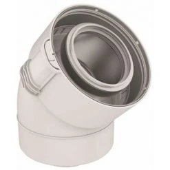 UBBINK Coude Condensation PPTL/PP Sekurit Ø60/100 - Gaz/fioul 45°