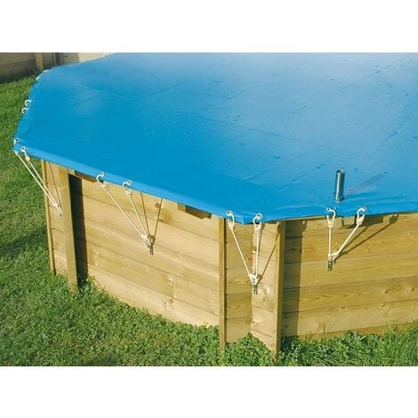 Bâche Hiver Pour Piscine Bois SunWater Ø 3,60 X 1,20 M - Ubbink - Bleu 1 Bâche Hiver Pour Piscine Bois SunWater Ø 3,60 X 1,20 M - Ubbink - Bleu