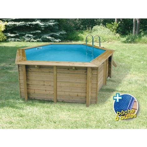 Piscine Bois Azura 4,10 X 1,20 M + Kit Margelles - Ubbink 1 Piscine Bois Azura 4,10 X 1,20 M + Kit Margelles - Ubbink