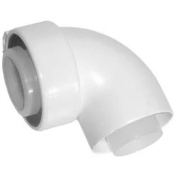 Ubbink 227232 - Condensation Coude à 90° 60/100 PPTL/PVC Rolux Gaz - Blanc - Blanc