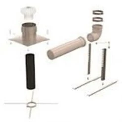 Kit CHEMILUX B22p Et B23p PPTL - 100028 KIT CHEMINEE RIGIDE (Entrée Murale) Noir Int.cheminée 200 - B23P - UBBINK -Pas Cher UBBINK Magasin 51168034 5