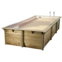 Piscine Bois Sunwater 5,55 X 3,00 X 1,40 M - Liner Beige - Ubbink
