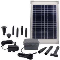 Ensemble De Pompe De Fontaine De Jardin SolarMax 600 Ubbink - Noir