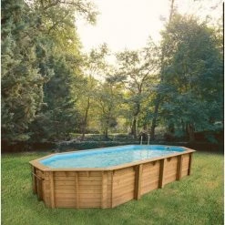 UBBINK Piscine Bois Ocea 860x470x130 Liner Bleu
