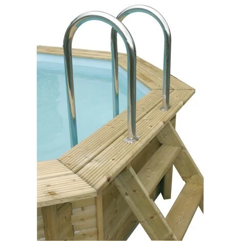 UBBINK Piscine Bois Ocea 860x470x130 Liner Bleu 2 UBBINK Piscine Bois Ocea 860x470x130 Liner Bleu – Image 2