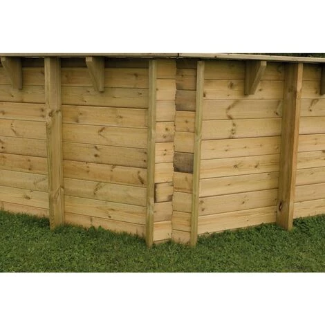 UBBINK Piscine Bois Ocea 860x470x130 Liner Bleu 4 UBBINK Piscine Bois Ocea 860x470x130 Liner Bleu – Image 4