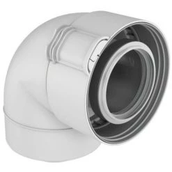 UBBINK Coude PPTLPP Rolux Condensation Sékurit 87 Ø 80125 - Blanc