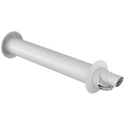 UBBINK Terminal Ventouse Horizontal PPPVC Rolux Condensation Gaz Et Fioul Ø 80125 Longueur 800 Mm - Blanc