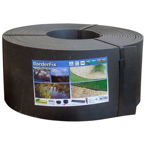 Bordure De Jardin 19 Cm X 15 M 7 Mm Noir Ubbink - Noir 1 Bordure De Jardin 19 Cm X 15 M 7 Mm Noir Ubbink - Noir