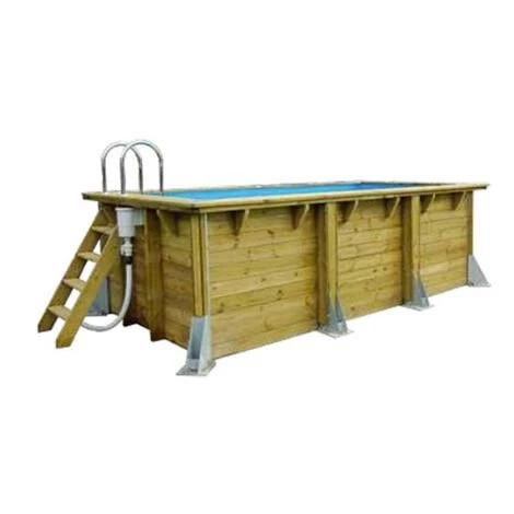 Piscine Bois Linéa UrbanPool 4,50 X 2,50 X 1,40 M - Liner Gris - Ubbink 1 Piscine Bois Linéa UrbanPool 4,50 X 2,50 X 1,40 M - Liner Gris - Ubbink