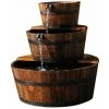 Fontaine à Cascade De Jardin En Forme De 3 Barils Bois Ubbink - Brun