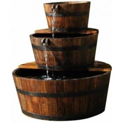 Fontaine à Cascade De Jardin En Forme De 3 Barils Bois Ubbink - Brun 5 Fontaine à Cascade De Jardin En Forme De 3 Barils Bois Ubbink - Brun -Pas Cher UBBINK Magasin 957275 3