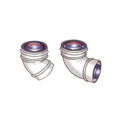 UBBINK Coude INOX/GALVA Blanc CONCENTRIQUE - Coude à 90 °